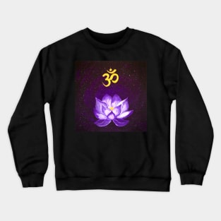 Om with lotus Crewneck Sweatshirt